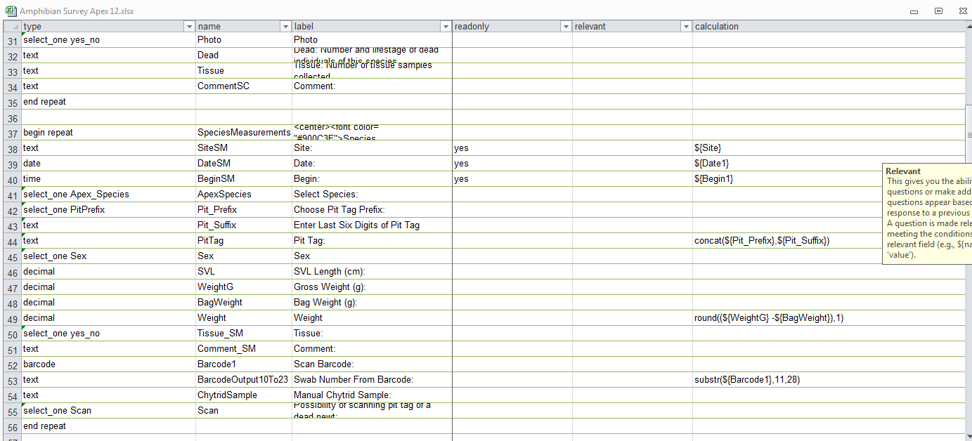 Apex 12 form with repeat